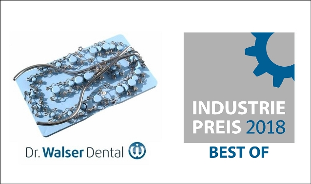 Logo Industriepreis Best of 2018 und Walser Zahn-Matrizensystem Logo Industriepreis Best of 2018 und Walser Zahn-Matrizensystem