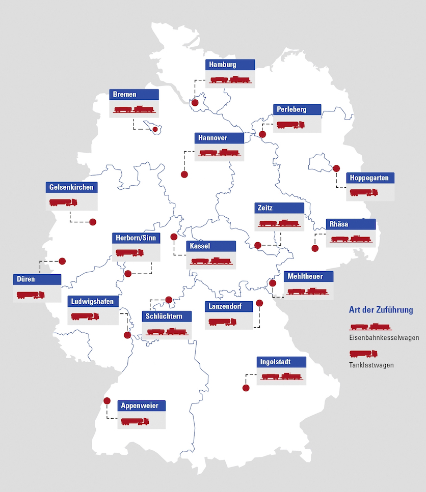 17 Flüssiggas-Läger sind Teil der starken Infrastruktur, mit der PROGAS die Versorgung sicherstellt. 17 Flüssiggas-Läger sind Teil der starken Infrastruktur, mit der PROGAS die Versorgung sicherstellt.
