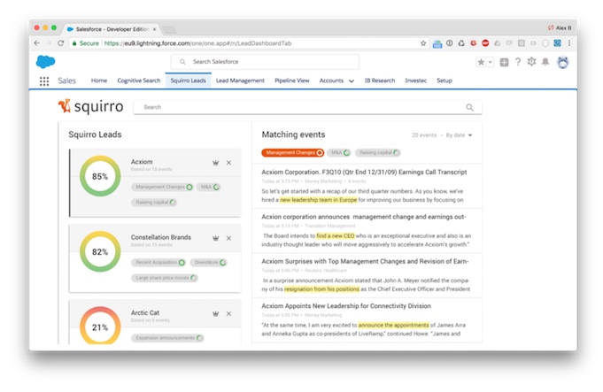 Squirro Asset Management App (Quelle: Squirro) Squirro Asset Management App (Quelle: Squirro)