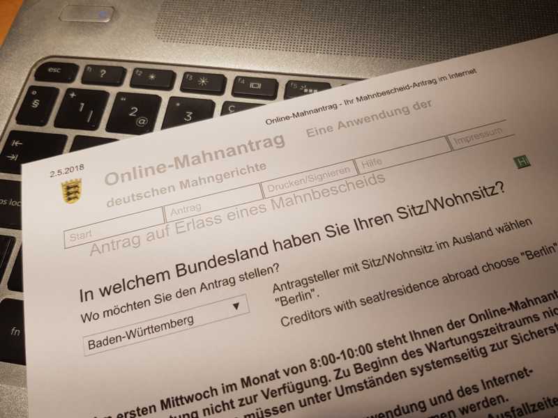 Online Mahnbescheid Deutschland& Europa Online Mahnbescheid Deutschland& Europa