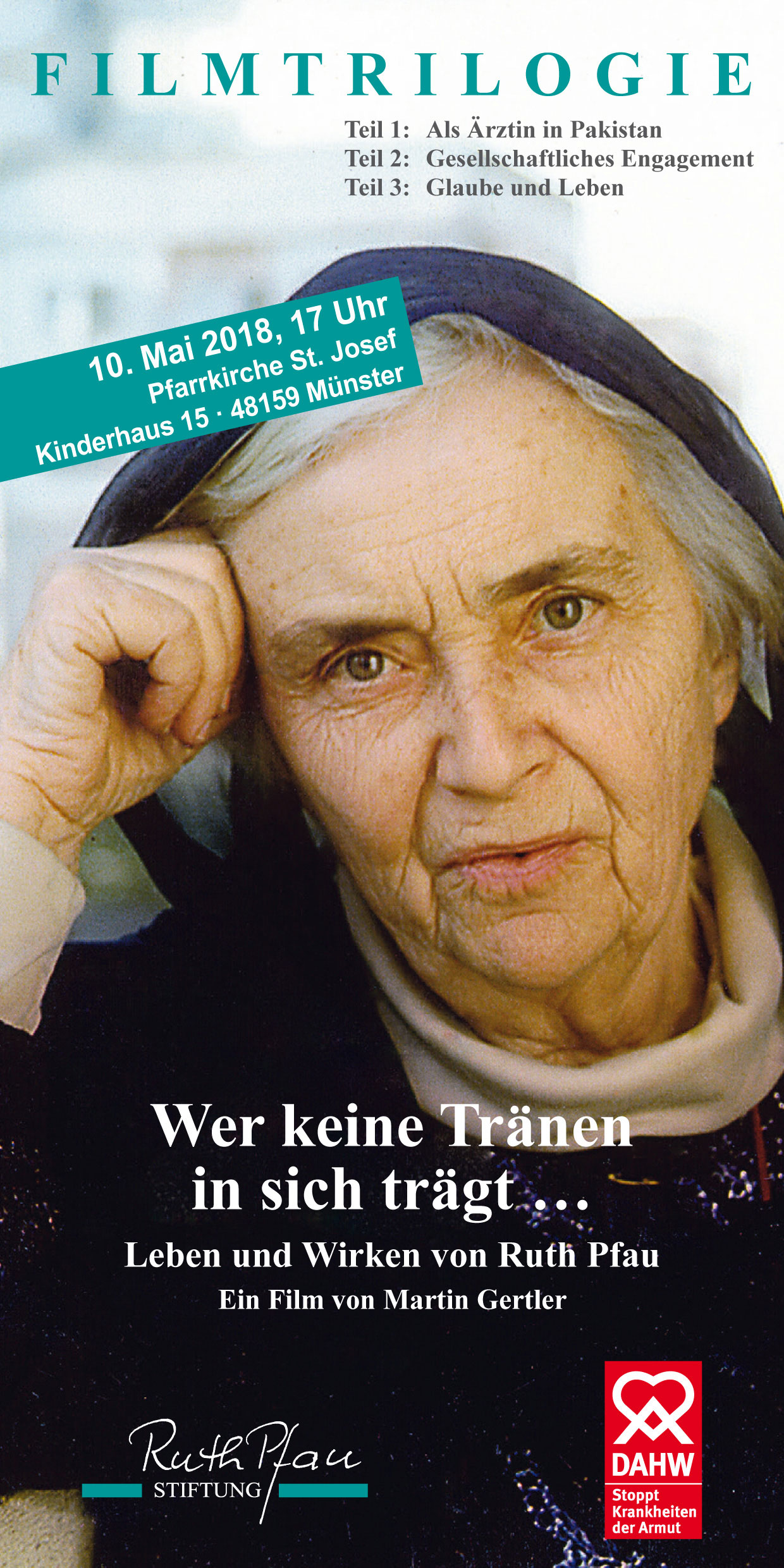 Filmplakat mit Termin der Uraufführung (Bildquelle: DAHW)