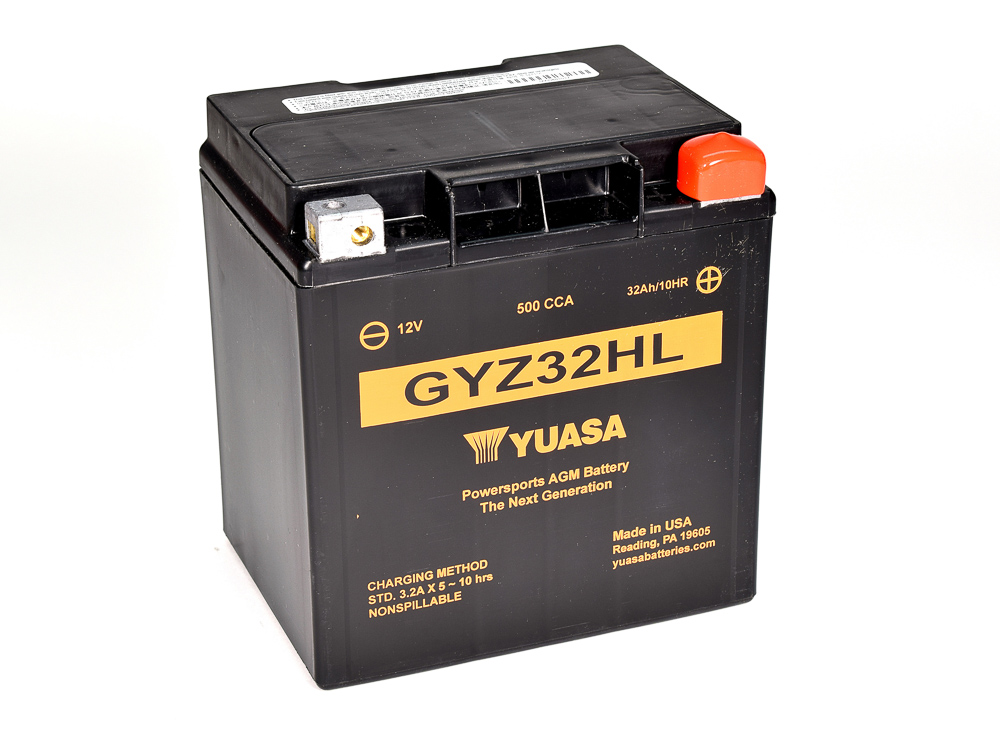 Die GYZ32HL von GS YUASA punktet mit einem Kaltstartstrom von 500CCA und einer Kapazität von 32Ah. Die GYZ32HL von GS YUASA punktet mit einem Kaltstartstrom von 500CCA und einer Kapazität von 32Ah.