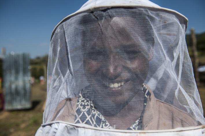 Sicherer Schutz vor aggressiven Bienen. Sicherer Schutz vor aggressiven Bienen.