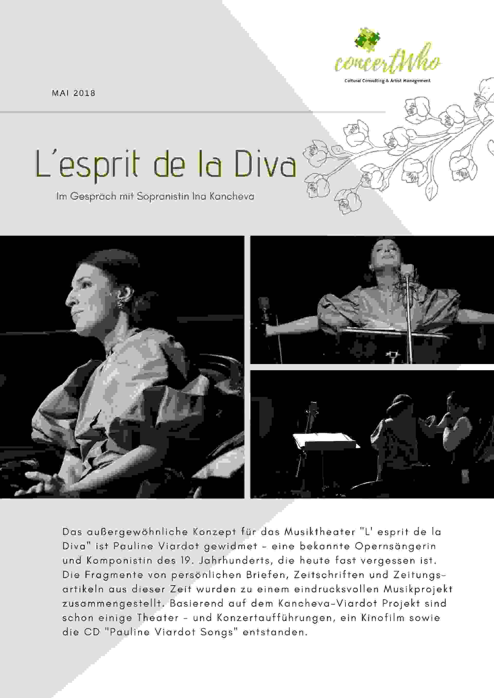 concertWho Magazin Mai 2018 - Ina Kancheva concertWho Magazin Mai 2018 - Ina Kancheva