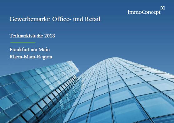 Die Studie von ImmoConcept untersucht den Markt für Büros, Handel- und Gewerbeflächen in Frankfurt