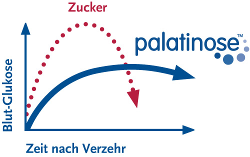 Blutglukosekurve mit Palatinose™ Blutglukosekurve mit Palatinose™