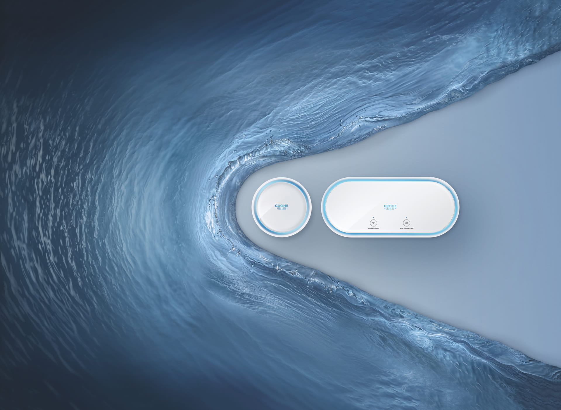 Bei festpreisbad.de gibt es jetzt die smarten Wassermelder von GROHE. (Bildquelle:©2018 Grohe Deutsc Bei festpreisbad.de gibt es jetzt die smarten Wassermelder von GROHE. (Bildquelle:©2018 Grohe Deutsc