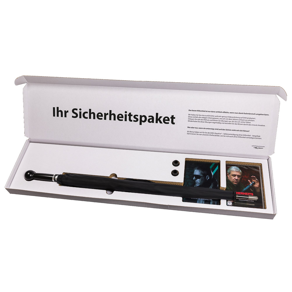 Das neue Sicherheitskonzept - Selbstverteidigung mit dem Regenschirm und Videoanleitung Das neue Sicherheitskonzept - Selbstverteidigung mit dem Regenschirm und Videoanleitung