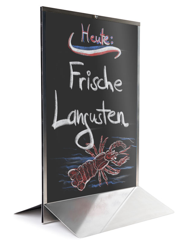 Die wetterfeste Kreidetafel im POS-exklusiv.de Kundenstopper