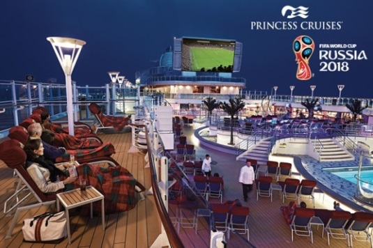 Auf neun der 17 Schiffe von Princess Cruises werden alle WM-Partien gezeigt Auf neun der 17 Schiffe von Princess Cruises werden alle WM-Partien gezeigt