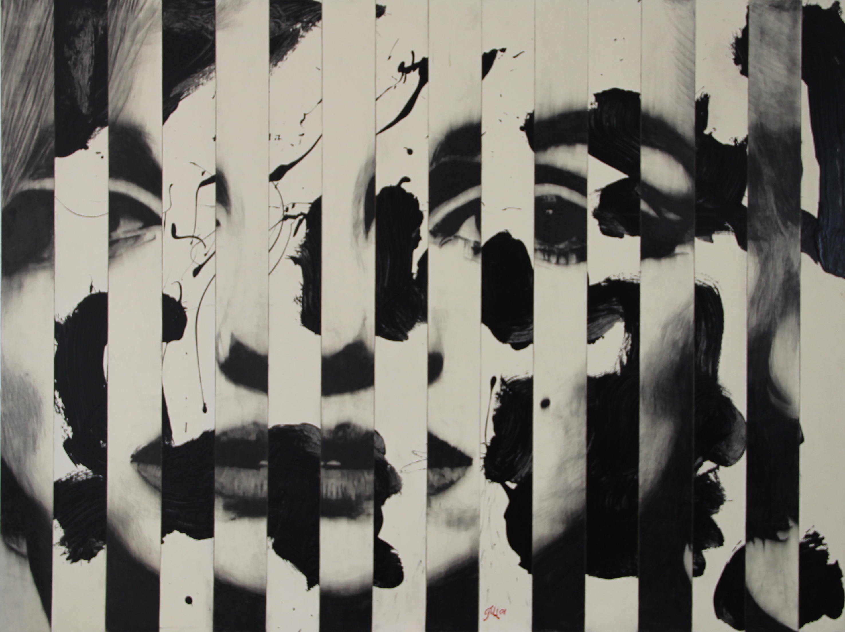 James Francis Gill | Marilyn Icon MM - 4-2 | 92x122 cm | 2001 | Mischtechnik/Collage auf Platte (Bil