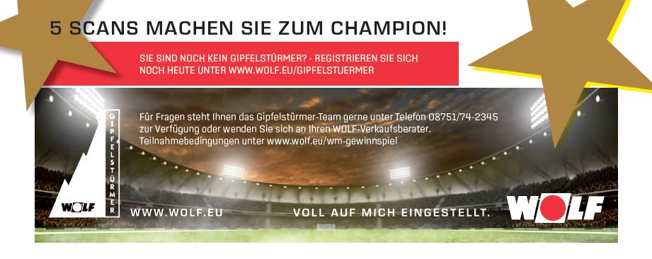 Wolf WM-Aktion für Fachhandwerker: Mit fünf Gerätescans tolle Preise gewinnen (Bildquelle: Wolf GmbH Wolf WM-Aktion für Fachhandwerker: Mit fünf Gerätescans tolle Preise gewinnen (Bildquelle: Wolf GmbH