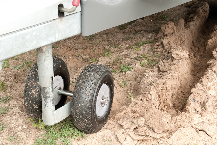 Das luftbereiftes Doppelstützrad easydriver Easy Wheel für Caravans. (Bildquelle: easydriver/REICH) Das luftbereiftes Doppelstützrad easydriver Easy Wheel für Caravans. (Bildquelle: easydriver/REICH)