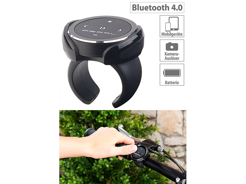 auvisio Media-Fernbedienung für iOS& Android, Bluetooth 4.0, Kamera-Auslöser, www.pearl.de auvisio Media-Fernbedienung für iOS& Android, Bluetooth 4.0, Kamera-Auslöser, www.pearl.de