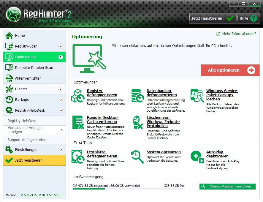 Enigmasoft RegHunter Screenshot Enigmasoft RegHunter Screenshot