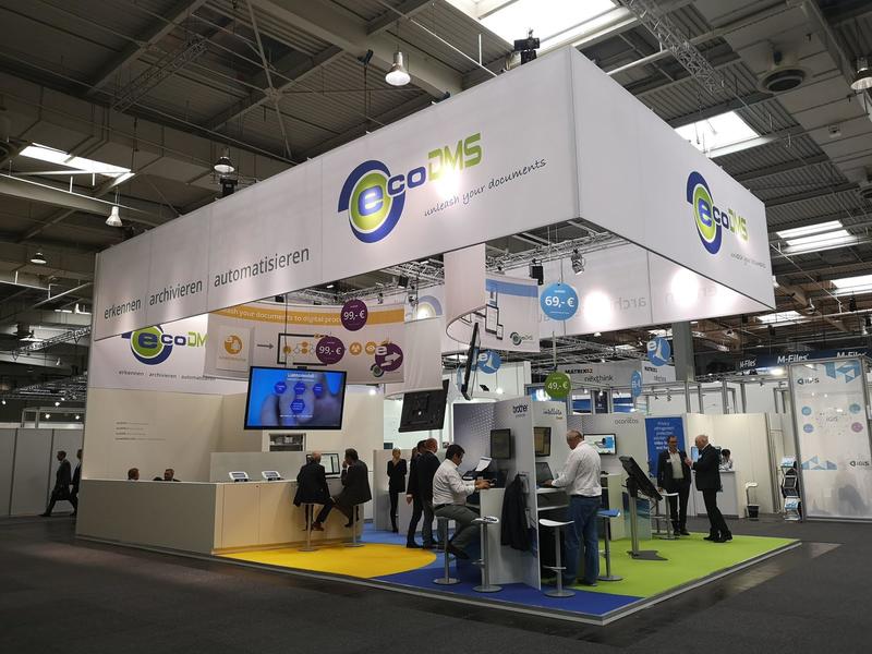 Messestand der ecoDMS GmbH auf der CEBIT 2018 Messestand der ecoDMS GmbH auf der CEBIT 2018