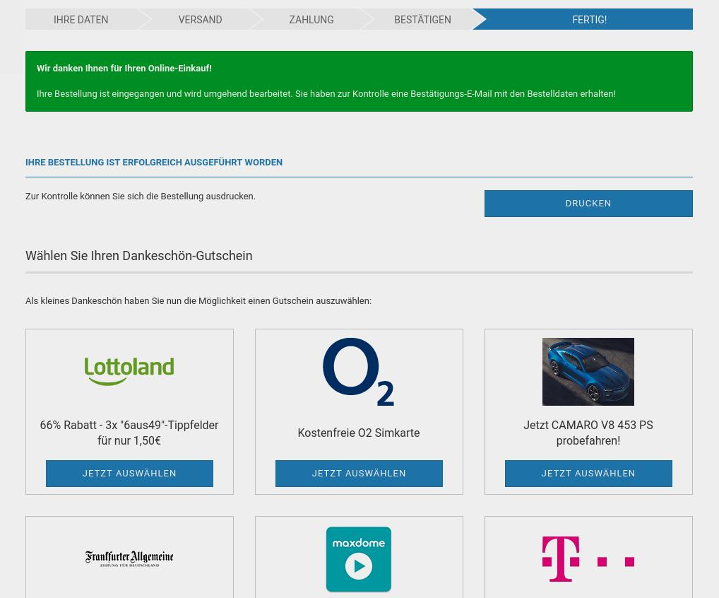 Danke-Gutschein-Modul von Gambio in Kooperation mit Ovisto (Solute GmbH) Danke-Gutschein-Modul von Gambio in Kooperation mit Ovisto (Solute GmbH)