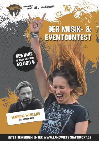Landwirtschaft rockt: Neuer Musik- und Event-Contest mit H-Blockx-Frontmann Henning Wehland.