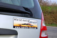 Privat-PKW mit Fahrstil-Check Aufkleber