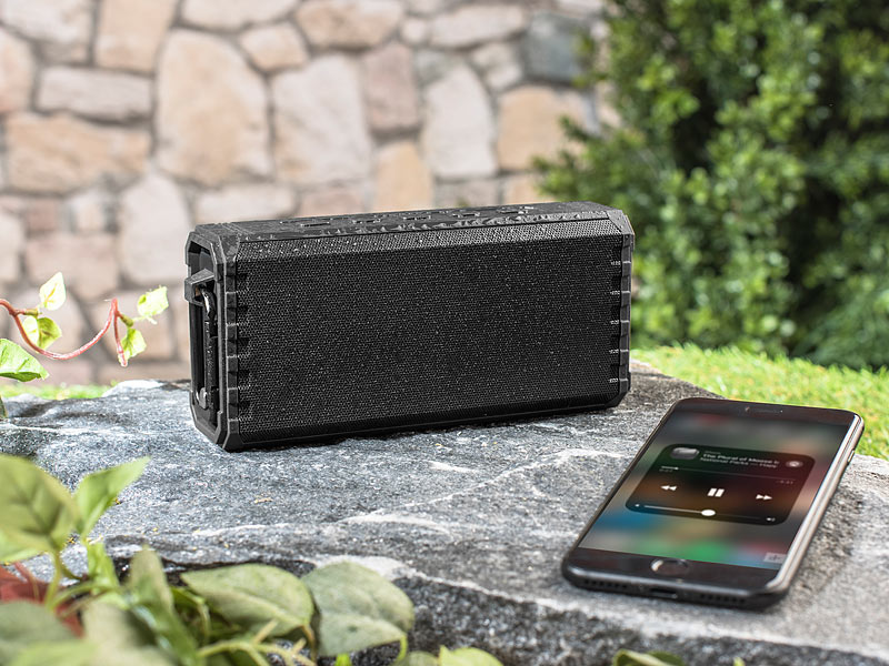 Outdoor-Lautsprecher MSS-500, Bluetooth, Freisprecher, MP3-Player, 25 W, IPX7