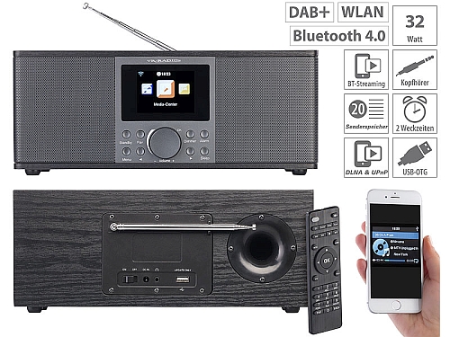 VR-Radio Stereo-Internetradio IRS-670 mit DAB+, FM, Bluetooth, Wecker, www.pearl.de VR-Radio Stereo-Internetradio IRS-670 mit DAB+, FM, Bluetooth, Wecker, www.pearl.de