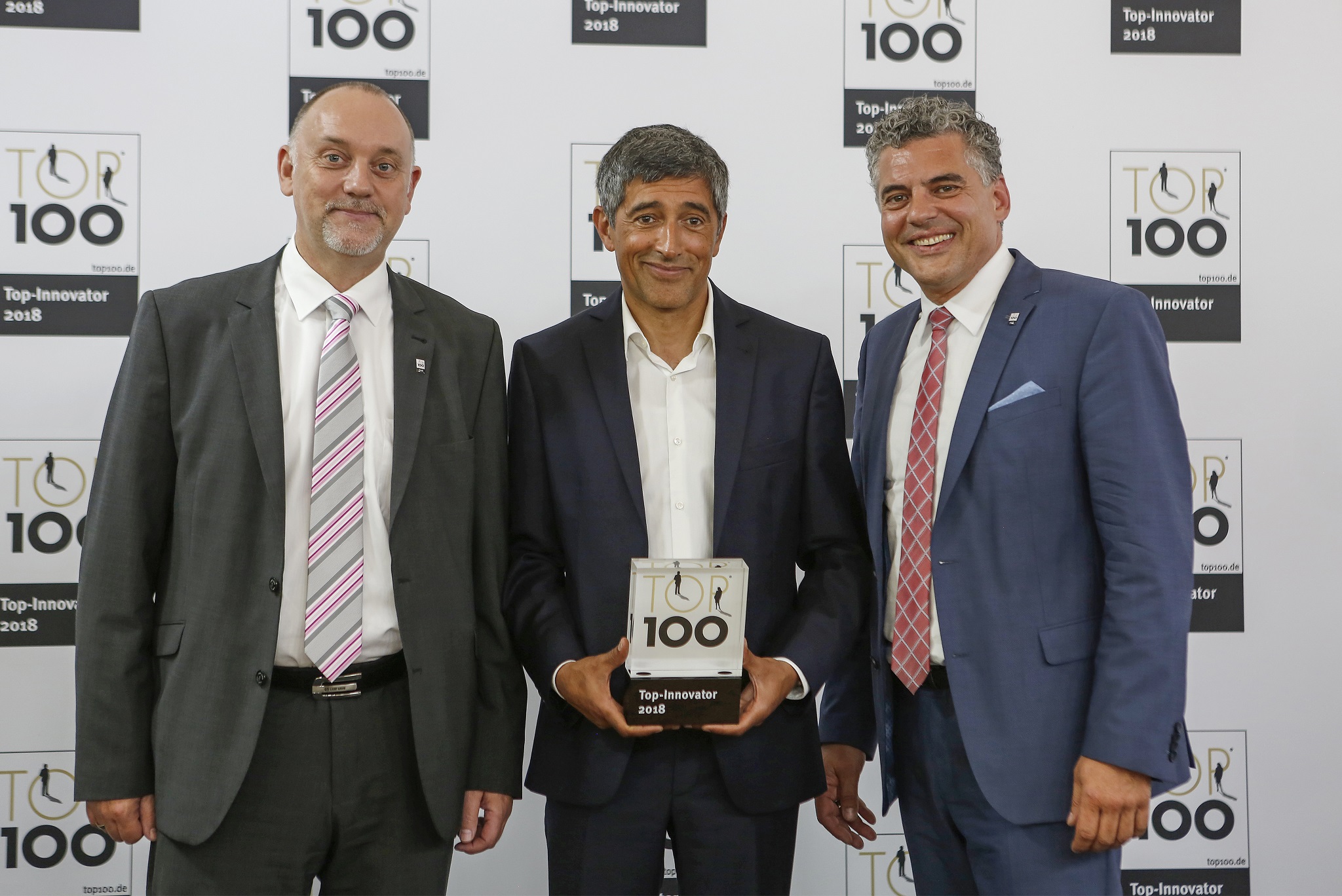 v.l.n.r.: Thorsten Klein - lohn-ag.de, Ranga Yogeshwar - TOP-100-Mentor, Kurt Beckers - lohn-ag.de