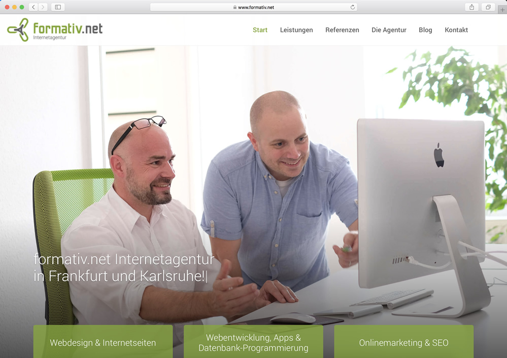 Neue Homepage der formativ.net Internetagentur mit vielen Einblicken ins Agenturleben Neue Homepage der formativ.net Internetagentur mit vielen Einblicken ins Agenturleben