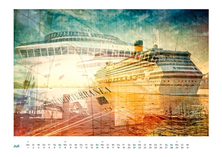 Für die Schiff- und Kreuzfahrtbranche hat Arthur Selbach den Art Kalender"harbourlights" k
