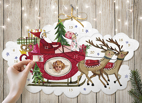Adventskalender im XXL Format von Silke Leffler - 50 cm breit und 30 cm hoch. Adventskalender im XXL Format von Silke Leffler - 50 cm breit und 30 cm hoch.