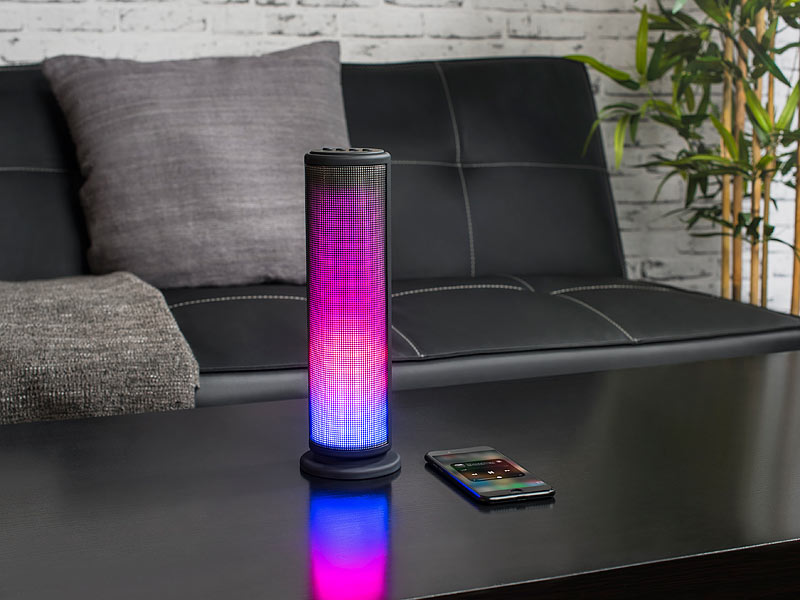 Mobiler Lautsprecher LSS-270, Bluetooth, 36 LEDs, Freisprecher, Akku, 12 Watt