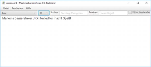 Barrierefreier Texteditor mit Javafx entwickelt Barrierefreier Texteditor mit Javafx entwickelt