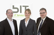 Michael Plies, Christiane Etzkorn und Oliver Hirsch (v. l. n. r.), Geschäftsleitung der BIT IT