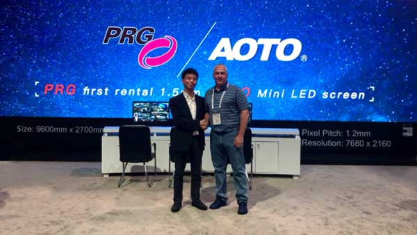AOTO 1,5 mm COB Mini-LED-Panel für PRG (Foto Credits: AOTO Electronics Co, Ltd.) AOTO 1,5 mm COB Mini-LED-Panel für PRG (Foto Credits: AOTO Electronics Co, Ltd.)
