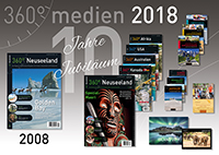 Vor zehn Jahren erschien die erste Ausgabe des Magazins 360° Neuseeland. Vor zehn Jahren erschien die erste Ausgabe des Magazins 360° Neuseeland.
