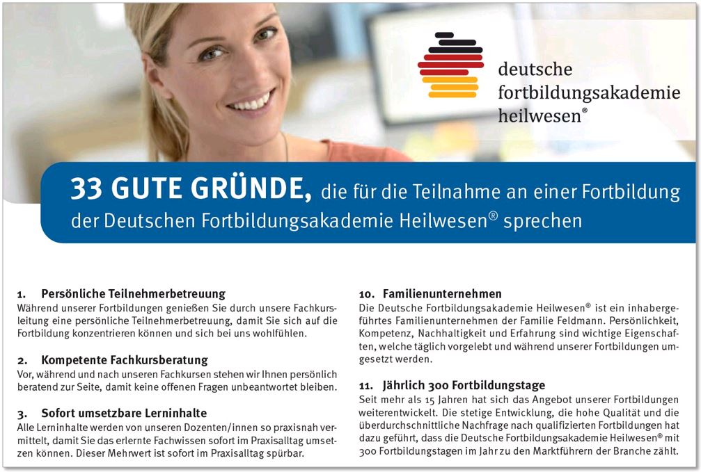 33 gute Gründe - Deutsche Fortbildungsakademie Heilwesen