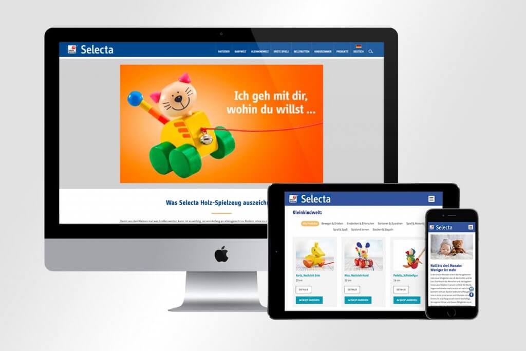 Teil der Kampagne für Selecta®ist Produktwebseite mit Ratgeberteil und Gamification-Elementen Teil der Kampagne für Selecta®ist Produktwebseite mit Ratgeberteil und Gamification-Elementen