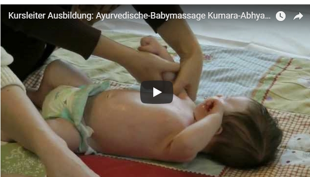 Ayurveda-Babymassage - Video auf der Website