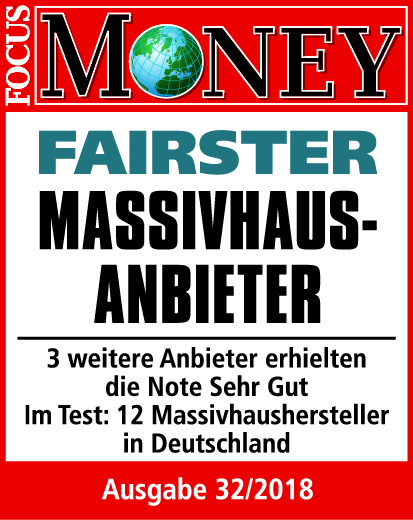 ARGE-HAUS zum dritten Mal"Fairster Massivhausanbieter" (Bildquelle: ARGE-HAUS/Focus-Money)