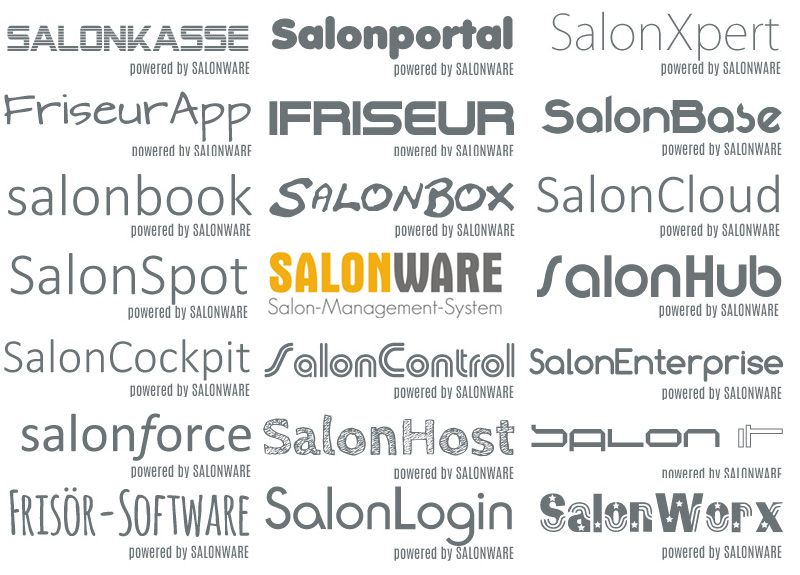 Vertrieb der Friseursoftware SALONWARE unter verschiedenen Markennamen Vertrieb der Friseursoftware SALONWARE unter verschiedenen Markennamen