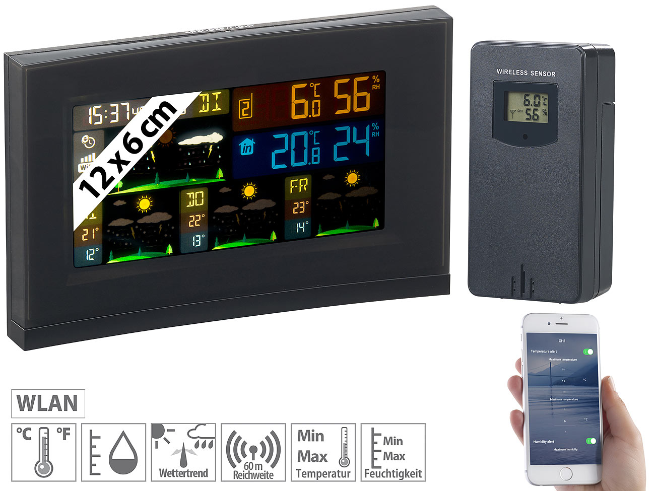 infactory WLAN-Funk-Wetterstation FWS-740 mit Außensensor, www.pearl.de infactory WLAN-Funk-Wetterstation FWS-740 mit Außensensor, www.pearl.de