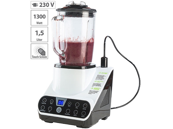 Rosenstein& Söhne Standmixer BR-1300.vak mit Vakuumier-Funktion, www.pearl.de Rosenstein& Söhne Standmixer BR-1300.vak mit Vakuumier-Funktion, www.pearl.de