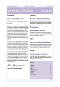 Newsletter SERVICE TRENDS 01/2010 Newsletter SERVICE TRENDS 01/2010