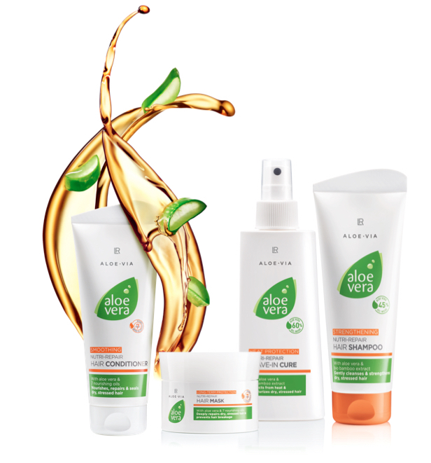 Extra Portion Pflege für Haare und Kopfhaut mit der neuen LR ALOE VIA Nutri-Repair Haarpflege-Linie.