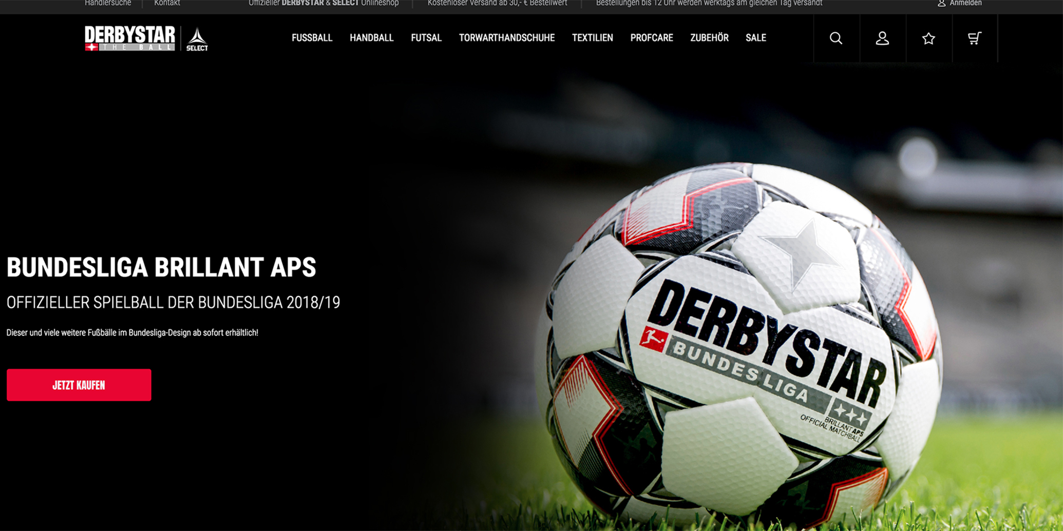 Neuer Onlineshop der Marken Derbystar und Select