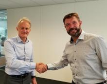 Vehco-CEO Magnus Orrebrant (links), und Luc Lammens, Geschäftsführer von Groeneveld. Bild: Vehco