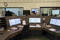 Steuerstand im Krematorium