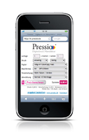 Iphone mit Pressio Online Druckkosten Kalkulator