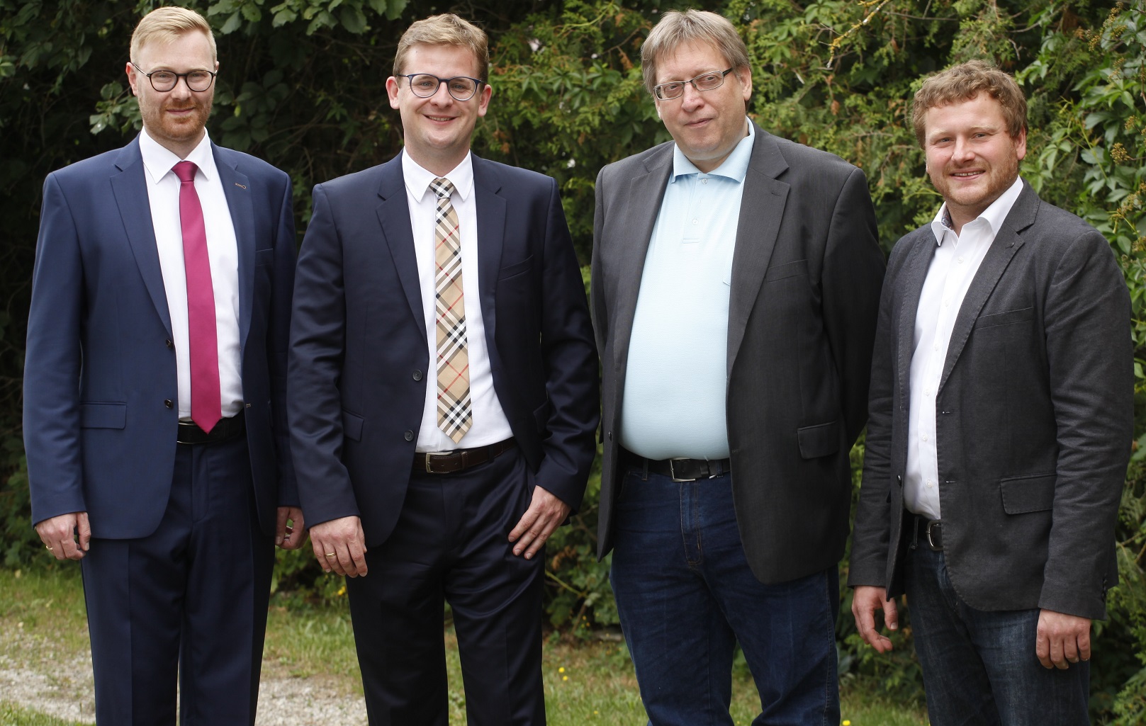Das Wahlkampf-Team der FDP Rottal-Inn (v.l.): D.Heuwieser, C..Rothlehner, J.König und  W. Gaßlbauer 
