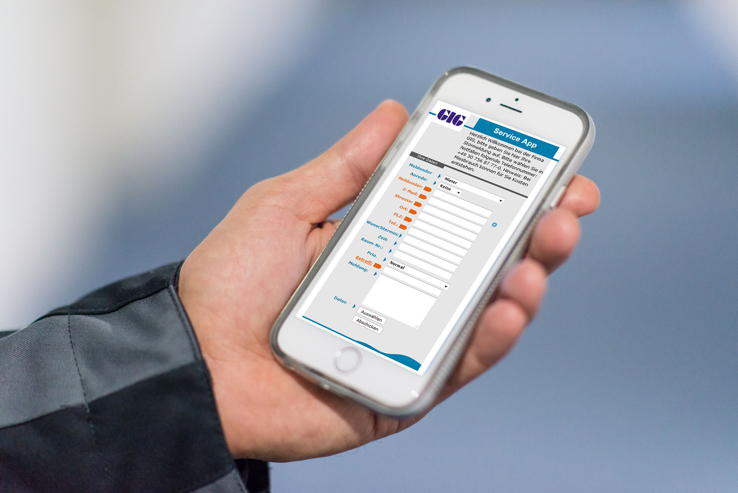 GIG Service-App für Immobiliennutzer GIG Service-App für Immobiliennutzer