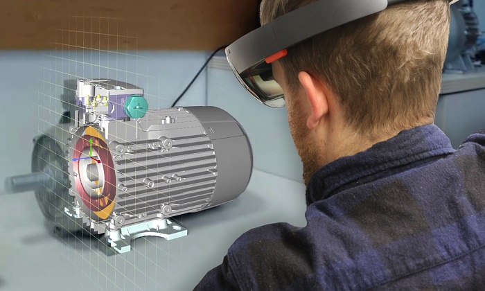 Bild (M): Intuitiver Zugriff auf Produktdaten des Digital Twin dank Augmented Reality. (Bildquelle: Bild (M): Intuitiver Zugriff auf Produktdaten des Digital Twin dank Augmented Reality. (Bildquelle:
